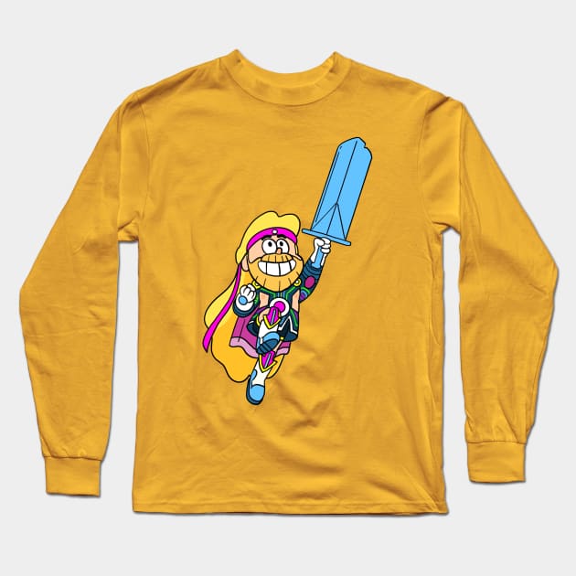 Neon Disco Viking Jr 01 Long Sleeve T-Shirt by WombatBuck